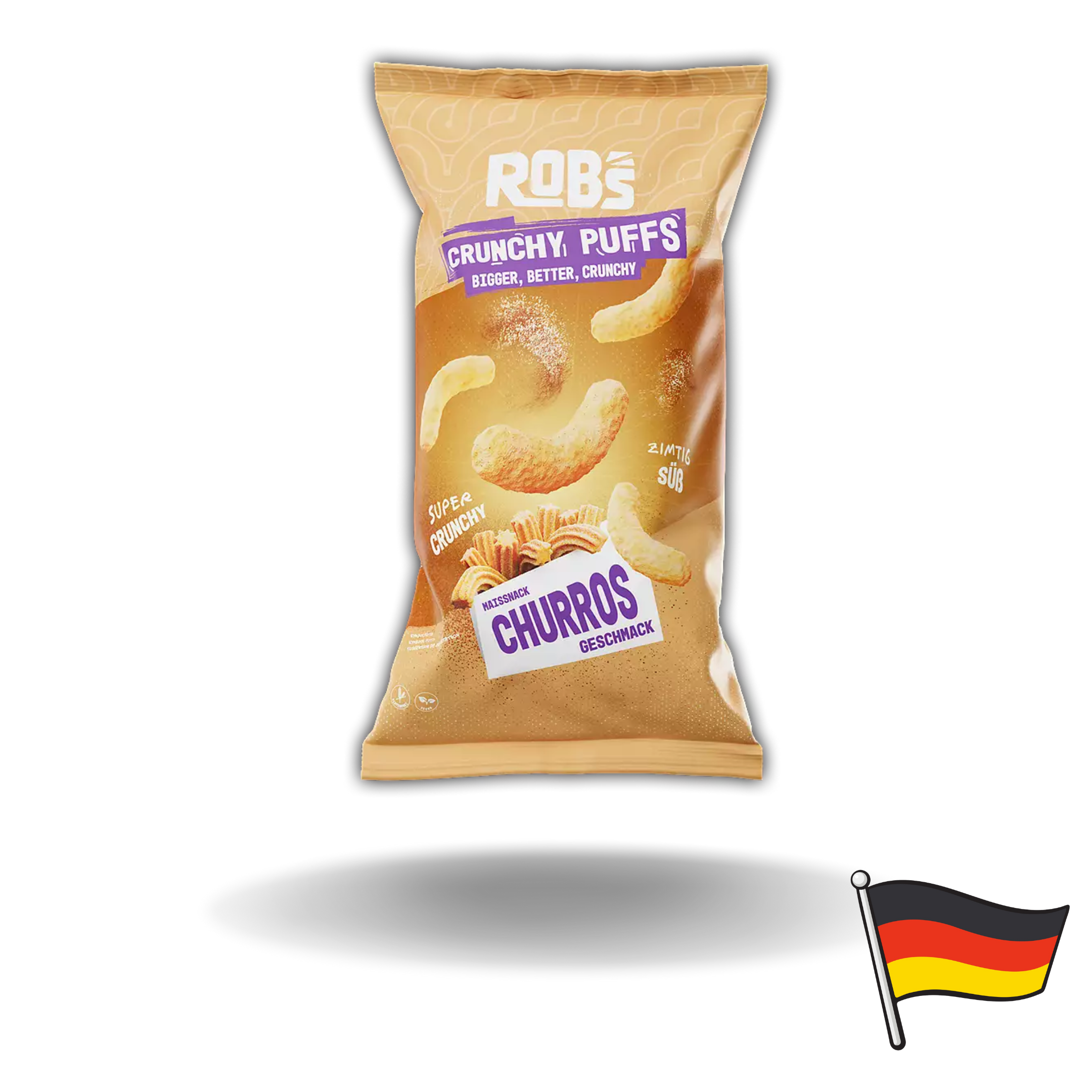 10x Robs Crunchy Puffs Churros Limited Edition 130g