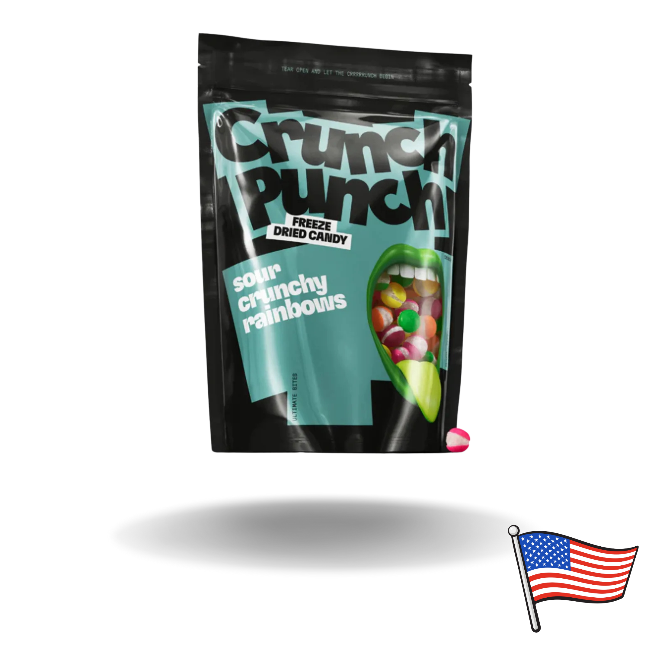 15x Crunch Punch Freeze-Dried Sour Crunchy Rainbows 100g - 3,29€
