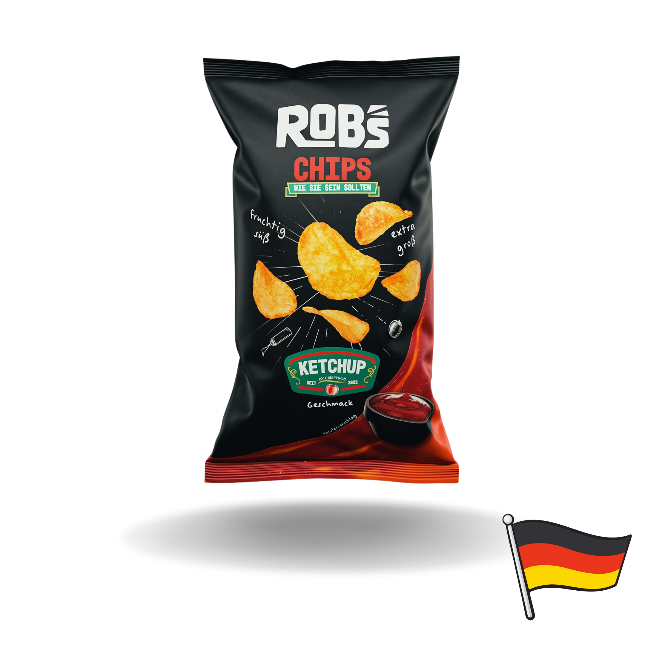 10x Robs Chips Ketchup 120g