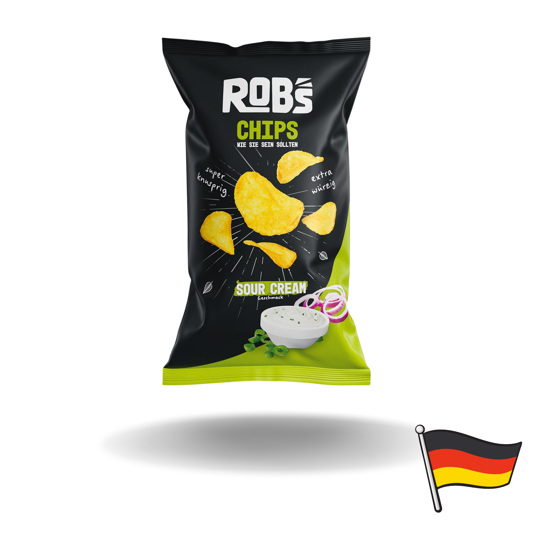 10x Robs Chips Sour Cream 120g