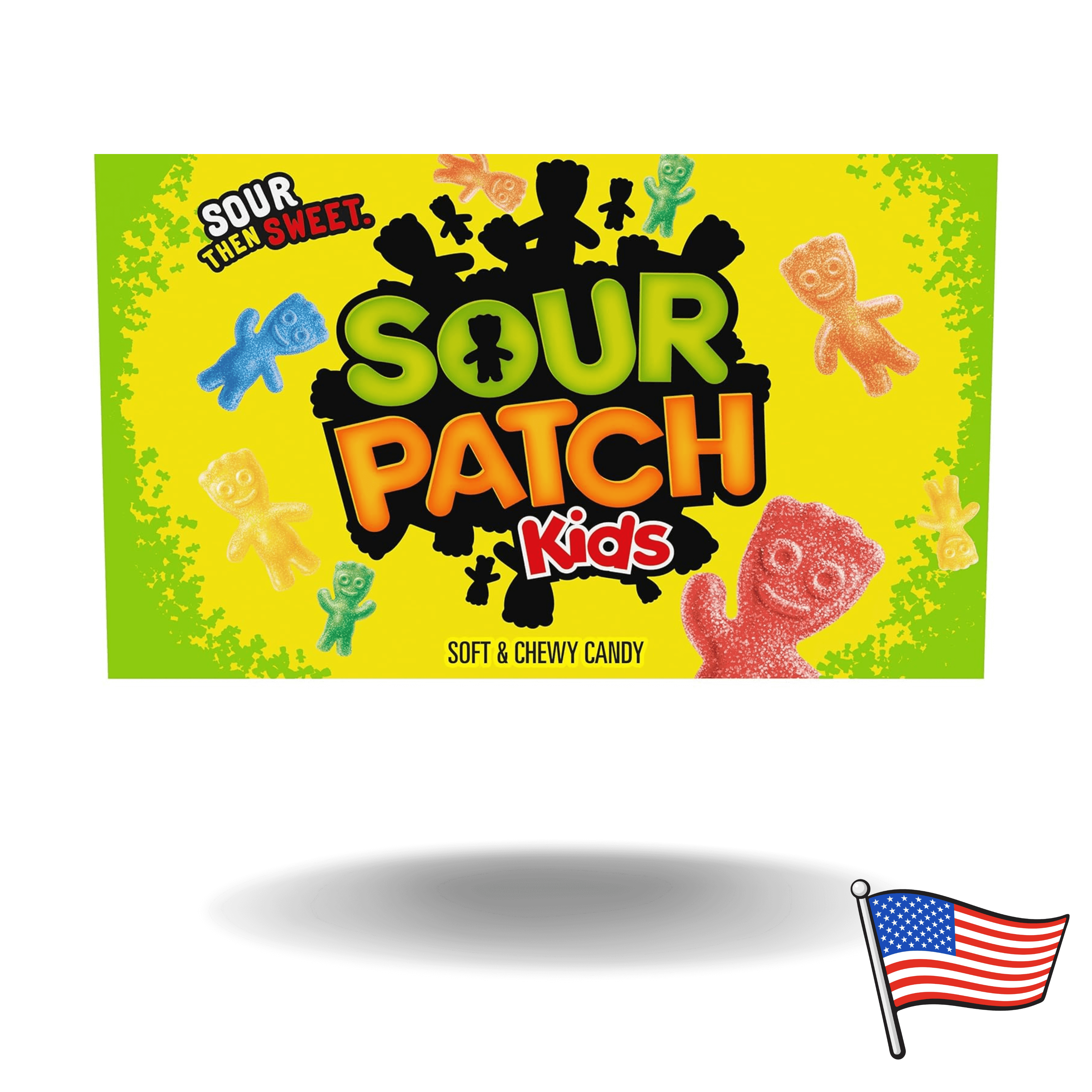 Sie bestehen aus hochwertigem Fruchtgummi, das von einer sauren Zuckerschicht umgeben ist.