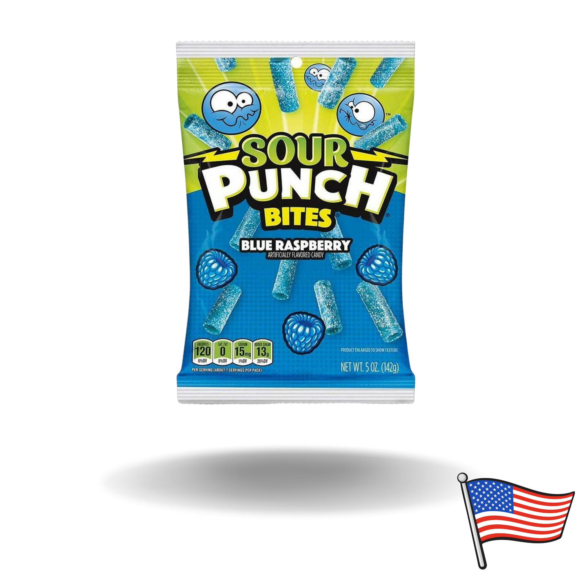 12x Sour Punch Bites Blue 105g