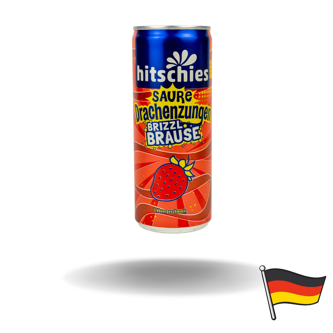 24x Hitschies Saure Drachenzungen brizzl Brause Erdbeer 250ml - 1,19€