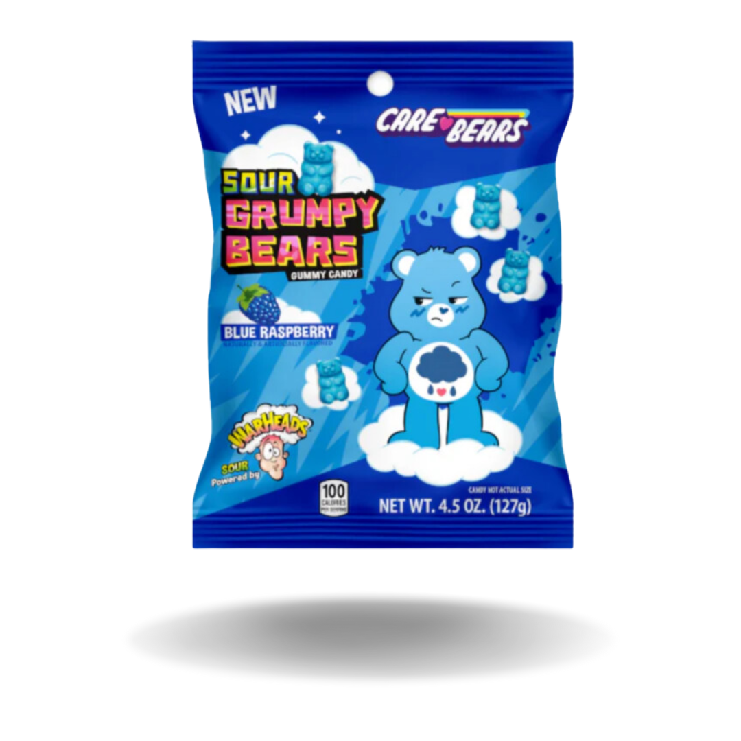 12x Warheads Sour Grumpy Bears Bag 127g