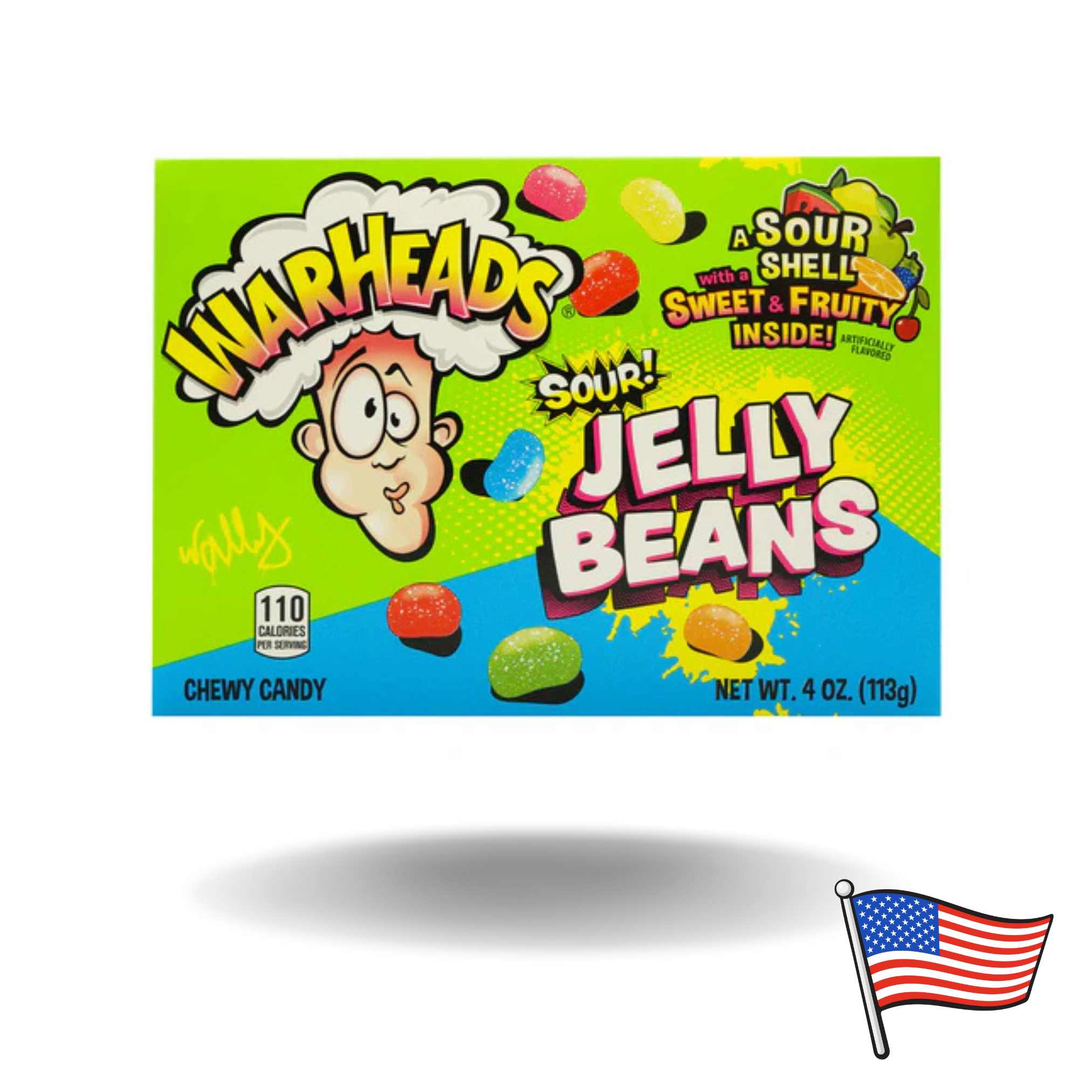 12x Warheads Sour Jelly Beans 113g